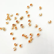 4004830CCB100. 3MM Gold Filled Crimp Cover